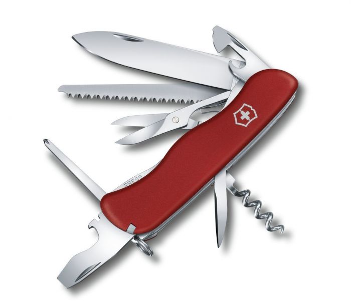 Мультитул Victorinox Outrider 0.8513, сталь X50CrMoV15, рукоять нейлон, красный