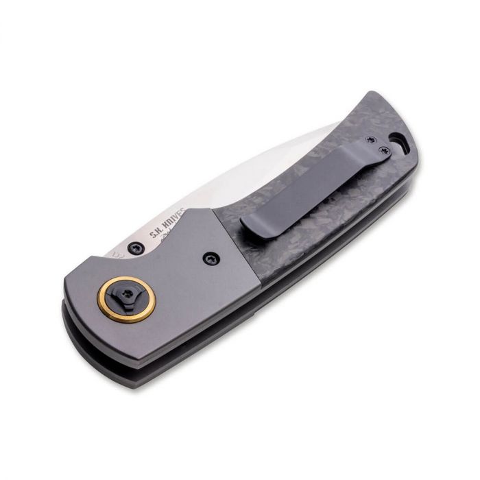 Складной нож Boker Gulo Pro Marble CF, сталь D2, рукоять карбон/титан