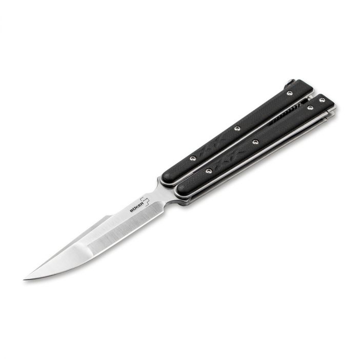 Складной нож-бабочка Boker Plus Balisong, сталь Satin Finish 440C, рукоять G-10