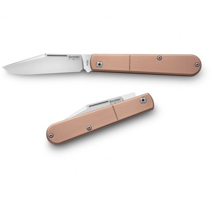 Складной нож LionSteel Barlow Slim Shuffler, сталь M390, рукоять Copper