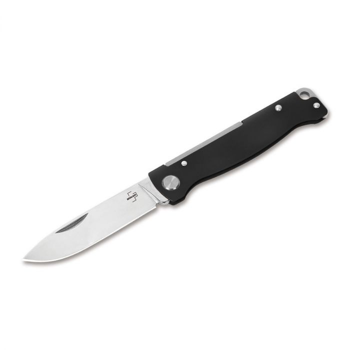 Складной нож Boker Atlas Black, сталь 12С27, рукоять сталь