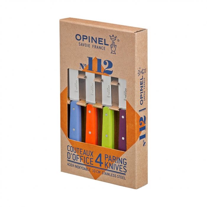 Набор ножей Opinel Set of 4 N°112 assorted sweet pop colours, нержавеющая сталь, (4 шт)