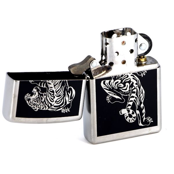 Зажигалка ZIPPO Tigre Satin Chrome, латунь с ник.-хром. покрыт., серебр., матовая, 36х56х12 мм