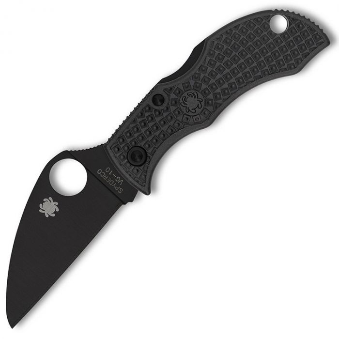 Складной нож Spyderco Manbug Wharncliffe Black сталь VG-10, рукоять FRN