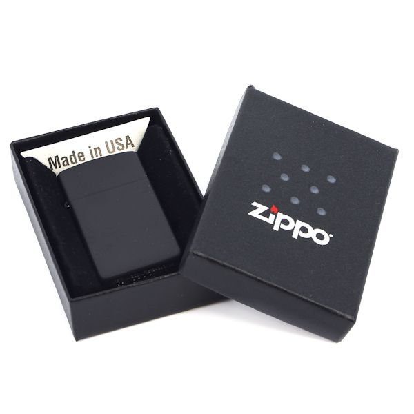 Зажигалка ZIPPO Black Matte, латунь с порошковым покрытием, черный, матовая, 30х55х10 мм