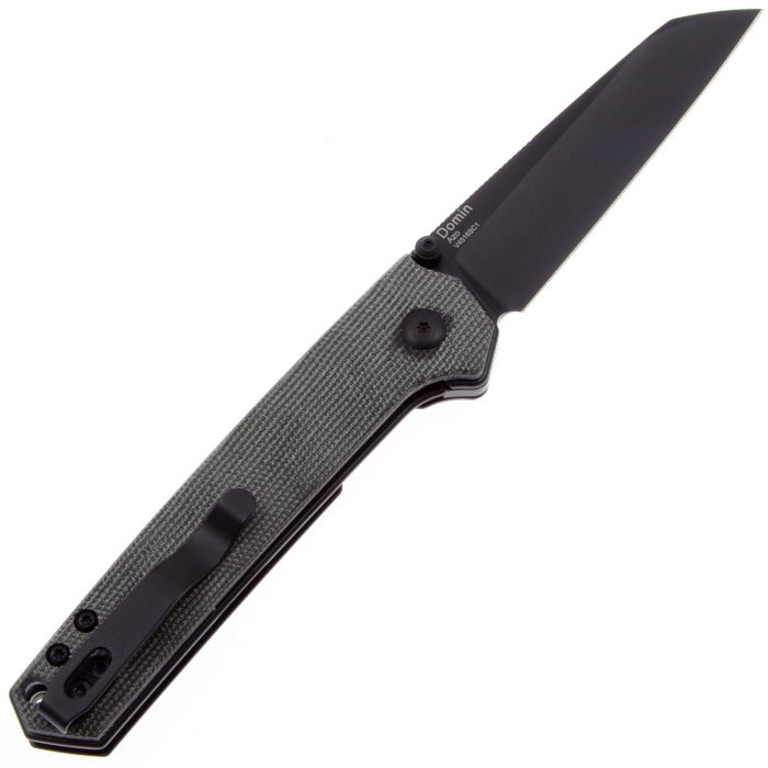 Складной нож Kizer Domin Wharn Black, сталь 154CM, рукоять микарта