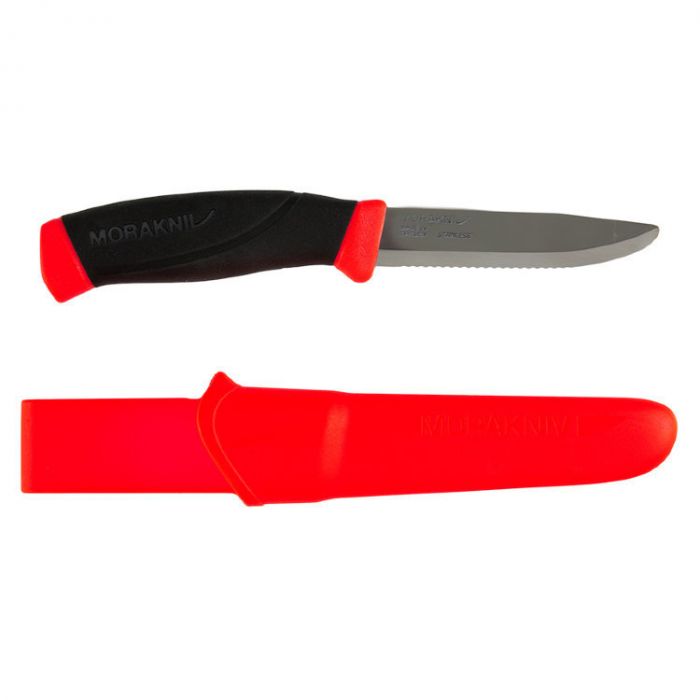 Нож с фиксированным лезвием Morakniv Companion F Rescue, сталь Sandvik 12С27, рукоять резина/пластик