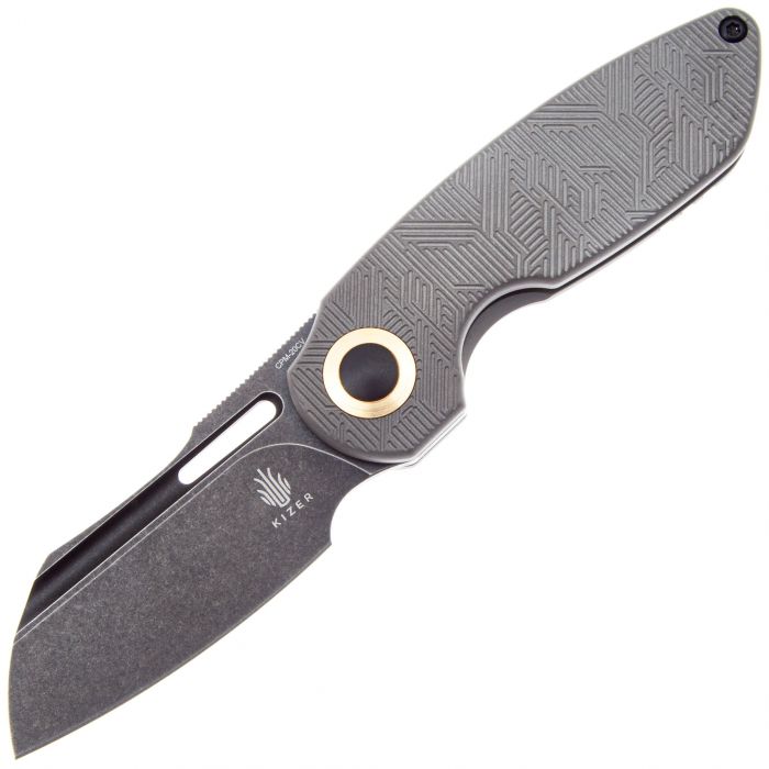 Складной нож Kizer October Black, сталь CPM-20CV, рукоять титан