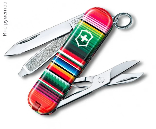 Складной нож Victorinox Classic MEXICAN ZARAPE, 58 мм, 7 функций