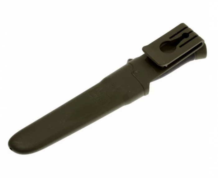 Нож с фиксированным лезвием Morakniv Companion MG (C), углеродистая сталь, рукоять резина/пластик, цвет хаки