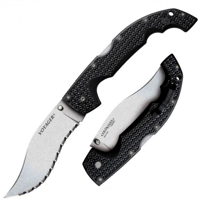 Складной нож Cold Steel  Extra Large Voyager Vaquero Serrated 29AXVS, сталь Aus 10A, рукоять Griv-EX