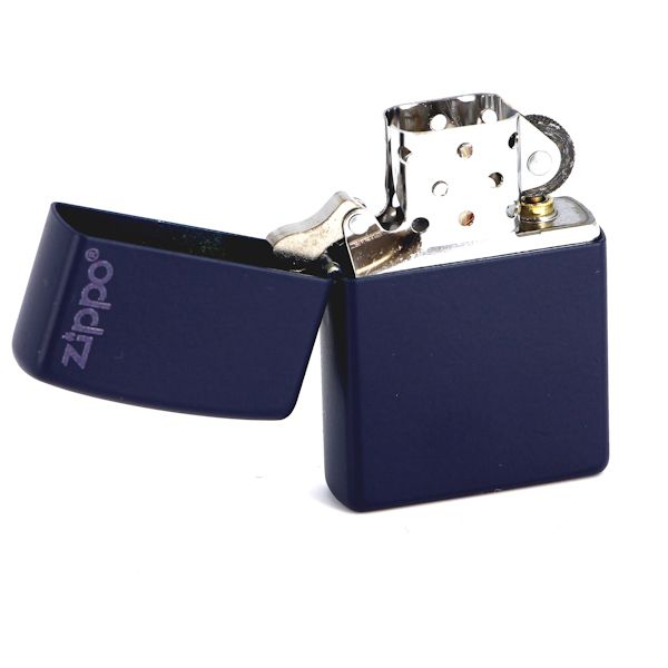 Зажигалка ZIPPO Classic с покрытием Navy Matte, латунь/сталь, синяя, матовая с лого, 36x12x56 мм