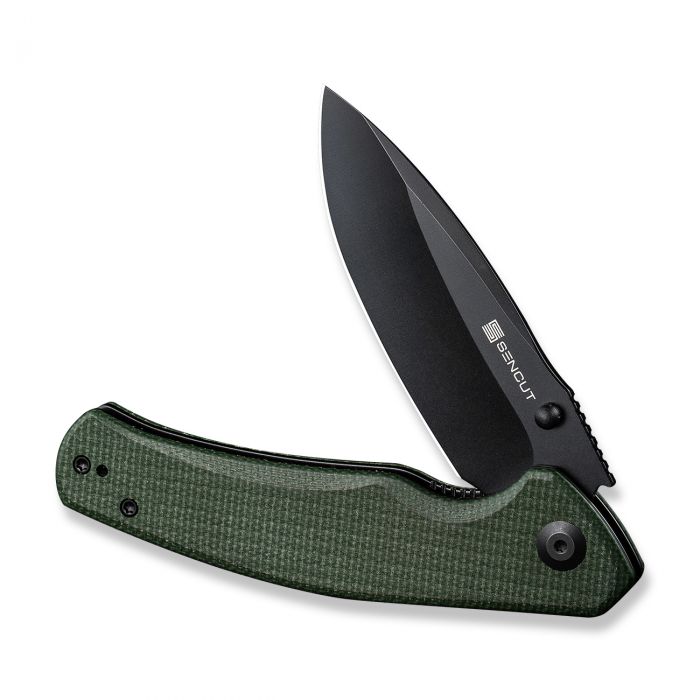 Складной нож Sencut Slashkin, сталь D2, рукоять canvas micarta, black/green