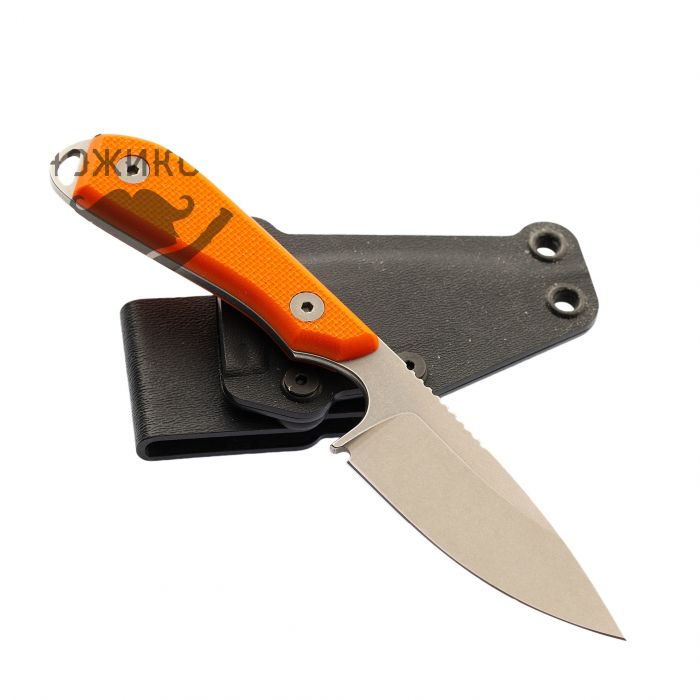 Нож White River M1 Backpacker Pro StoneWash, сталь CPM S35VN, рукоять G10 оранжевая