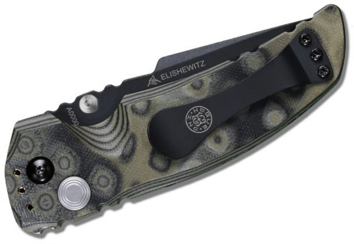 Складной нож Hogue EX-01 Black Tanto, сталь 154CM Ceracote™ Firearm Coating, рукоять стеклотекстолит G-Mascus, серо-зеленый