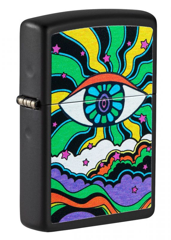 Зажигалка ZIPPO Design с покрытием Black Matte, латунь/сталь