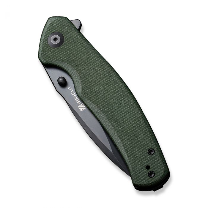 Складной нож Sencut Slashkin, сталь D2, рукоять canvas micarta, black/green