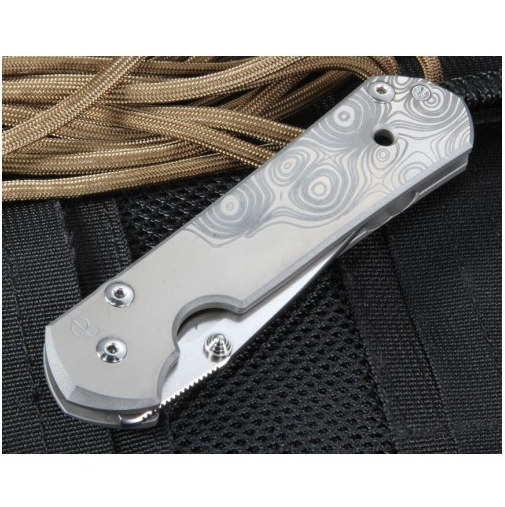 Складной нож Chris Reeve Large Sebenza 21 Computer Generated Graphic Raindrop, сталь CPM-S35VN, рукоять титан