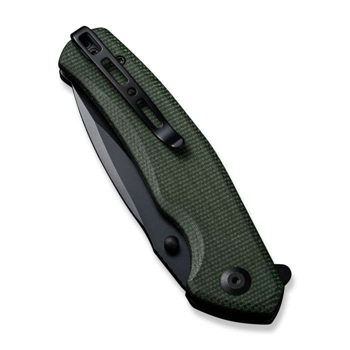 Складной нож Sencut Slashkin, сталь D2, рукоять canvas micarta, black/green