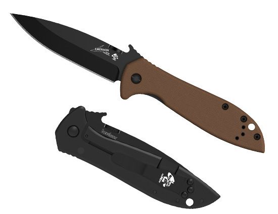 Складной нож Kershaw Emerson CQC-4K K6054BRNBLK, сталь 8Cr14MoV, рукоять сталь/G-10