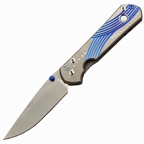 Складной нож Chris Reeve Large Sebenza 21, сталь S35VN, рукоять титановый сплав, гравировка волны