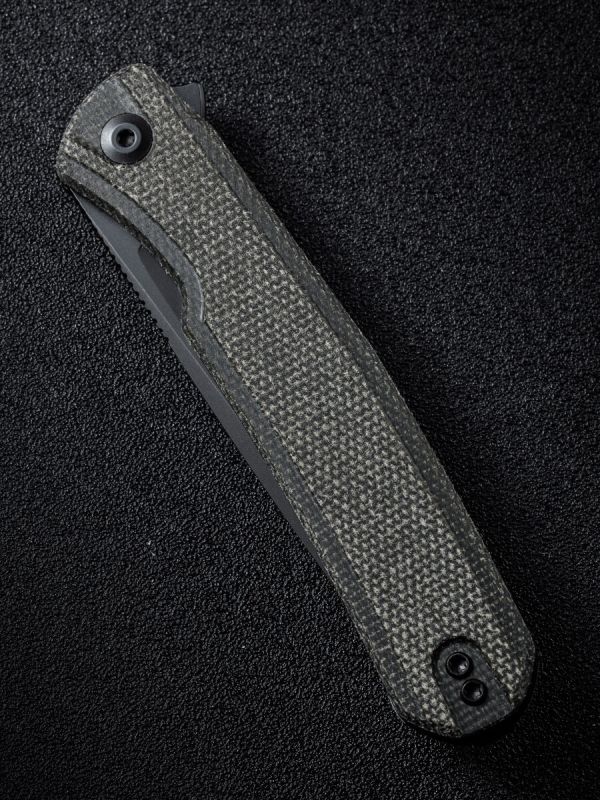 Складной нож Sencut Scitus, сталь D2, рукоять canvas micarta, black/dark green