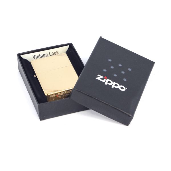 Зажигалка ZIPPO Vintage™ с покрытием High Polish Brass