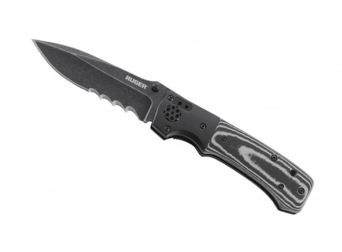 Складной нож CRKT Ruger® All-Cylinders™ with VEFF Serrations™, сталь 8Cr13MoV, рукоять стеклотекстолит G10