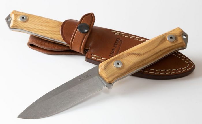 Нож LionSteel B41 Bushcraft, сталь Sleipner, рукоять оливковое дерево