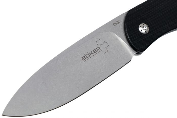 Складной нож Boker Plus Exskelibur 1, лезвие Stonewashed D2 Tool Steel, Black G-10 рукоять, 01BO137