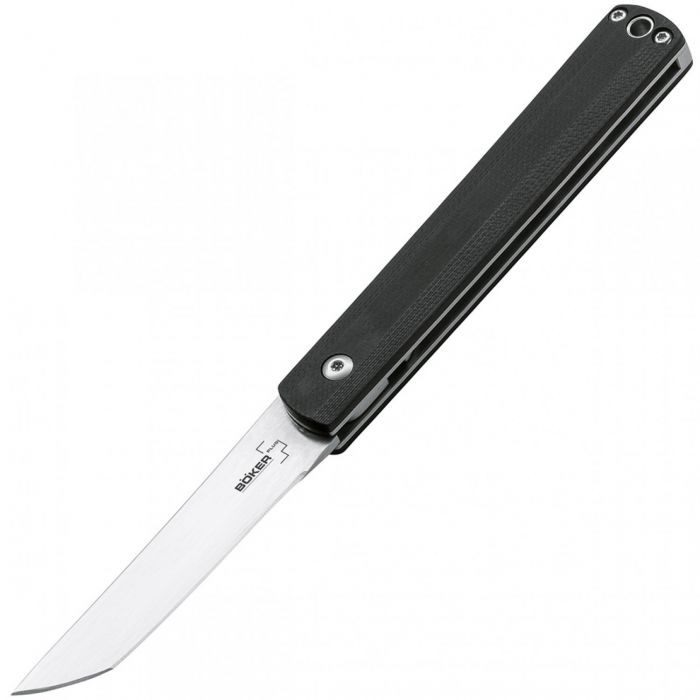 Складной нож Wasabi G10 - Boker Plus 01BO630, лезвие сталь 440C Satin, рукоять стеклотекстолит G-10, чёрный