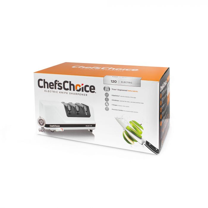 Точилка электрическая для заточки ножей Chef's Choice 120W, белая