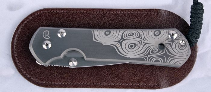 Складной нож Chris Reeve Large Sebenza 21 Computer Generated Graphic Raindrop, сталь CPM-S35VN, рукоять титан