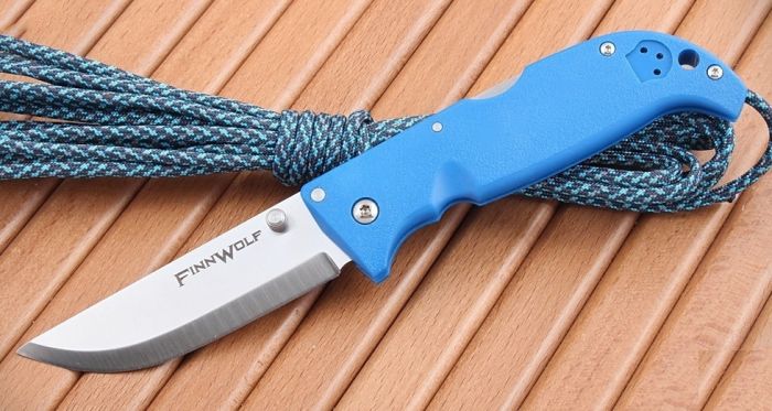 Складной нож Finn Wolf (Blue) - Cold Steel 20NPG, сталь AUS 8A, рукоять Grivory® (высококачественный термопластик)