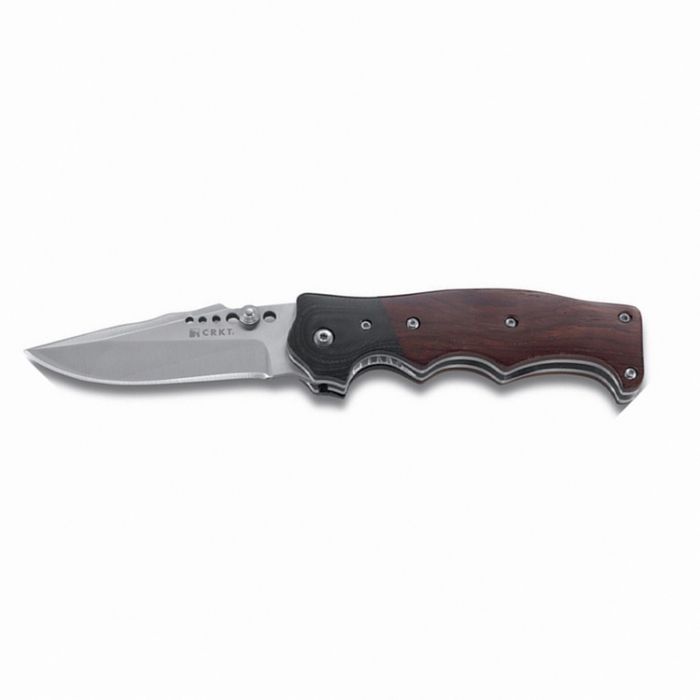 Полуавтоматический складной нож Natural 2 - Cocobolo with G10 Bolster, CRKT 7080W, сталь 8Cr13MOV, рукоять дерево кокоболо