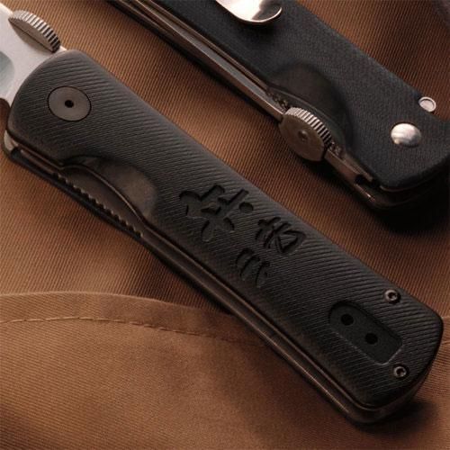 Полуавтоматический складной нож HEIHO Veff Serrations™, CRKT 2901, сталь 8Cr14MoV Satin, рукоять стеклотекстолит G10, полусеррейтор