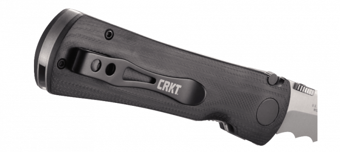 Полуавтоматический складной нож HEIHO Veff Serrations™, CRKT 2901, сталь 8Cr14MoV Satin, рукоять стеклотекстолит G10, полусеррейтор