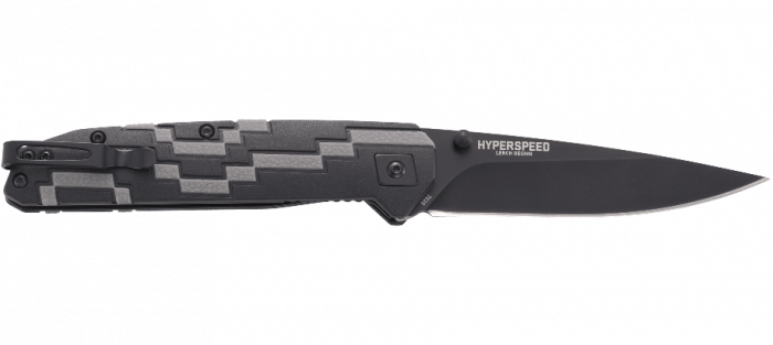 Полуавтоматический складной нож Hyperspeed, CRKT 7020, сталь 8Cr14MoV Black Oxide Coating, рукоять термопластик GRN