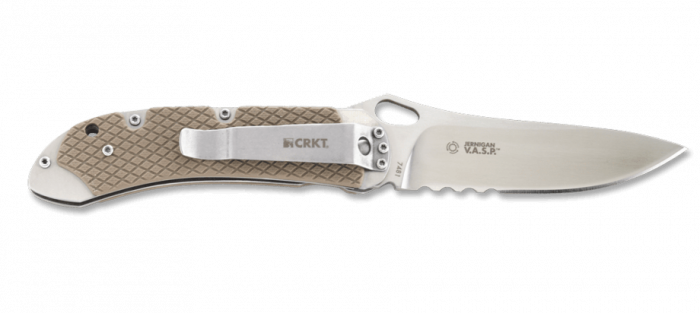 Складной нож CRKT 7481 V.A.S.P.™ (Verify. Advance. Secure. Proceed) With Veff Flat Top Serrations®, сталь 8Cr14MoV, рукоять G10