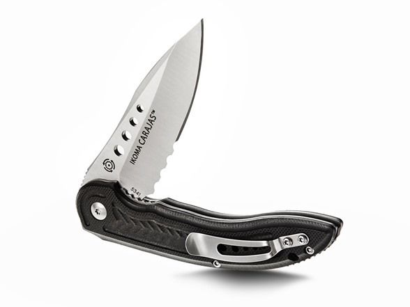 Складной нож CRKT Ikoma Carajas Combo Edge, сталь Sandvik™ 12С27, рукоять Стеклотекстолит G-10