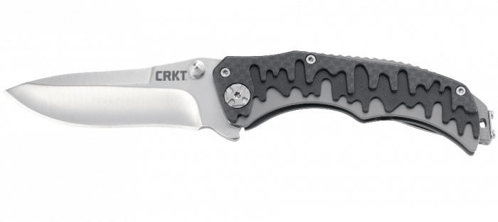 Полуавтоматический складной нож Drip Tighe, CRKT 1190, сталь 8Cr13MoV Satin, рукоять carbon fiber/G10