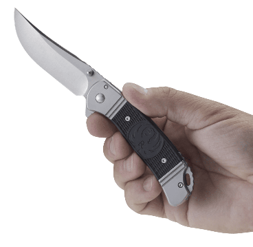 Складной нож CRKT R2302 Ruger® Knives Hollow-Point™, сталь 8Cr13MOV, рукоять из нерж. стали с накладками из термопластика