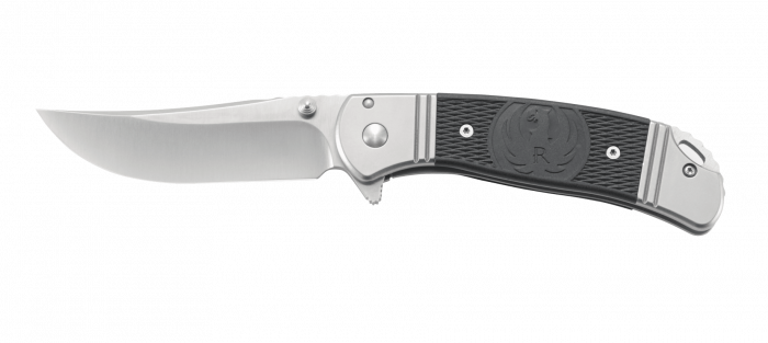 Складной нож CRKT R2302 Ruger® Knives Hollow-Point™, сталь 8Cr13MOV, рукоять из нерж. стали с накладками из термопластика