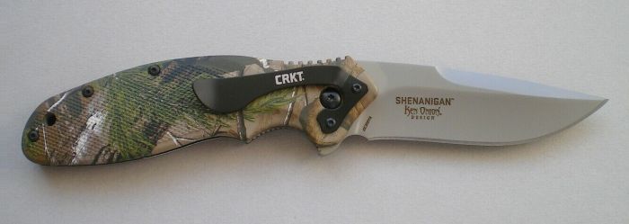 Складной нож CRKT Shenanigan™ Camo Realtree™ Xtra® Camouflage, сталь AUS-8, рукоять термопластик GRN