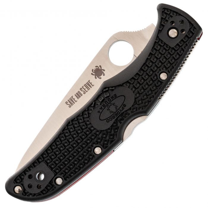 Складной нож Spyderco Endura 4 Lightweight Thin Red Line, сталь VG-10, рукоять FRN