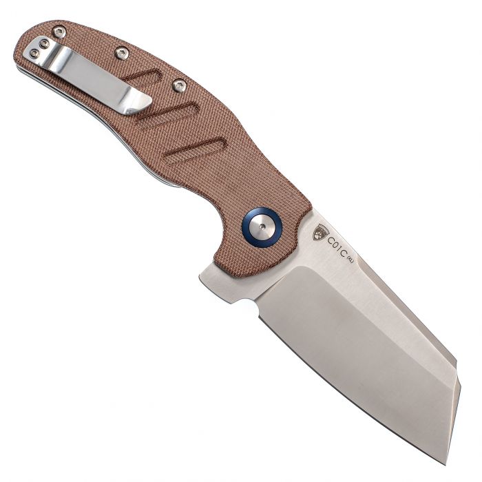 Складной нож Kizer C01C XL, сталь 154CM, рукоять Brown Micarta