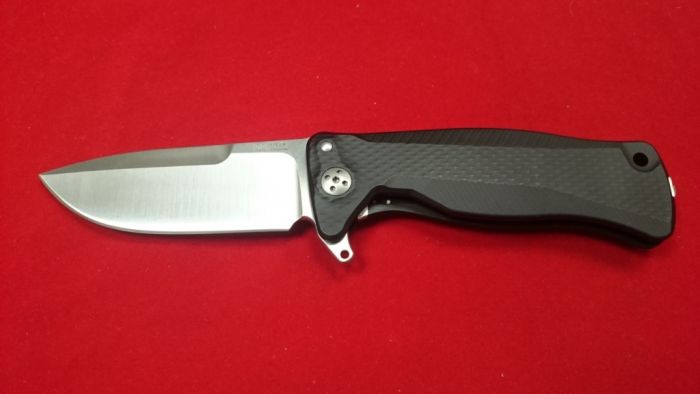 Нож складной LionSteel SR11A BS, сталь Uddeholm Sleipner®, рукоять алюминий (Black Solid® Aluminum)