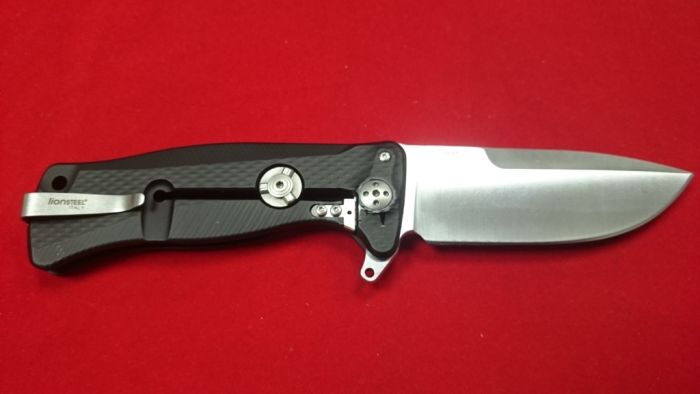 Нож складной LionSteel SR11A BS, сталь Uddeholm Sleipner®, рукоять алюминий (Black Solid® Aluminum)