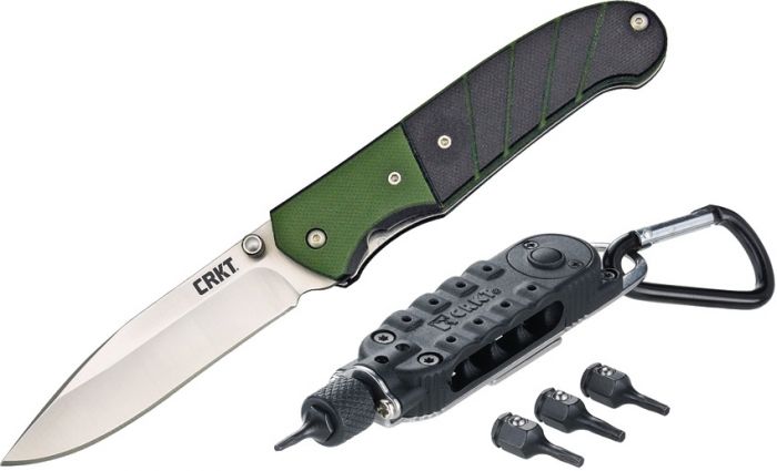 Набор CRKT полуавтоматический складной нож Ignitor Sport, сталь 8Cr14MoV, рукоять G-10 + Get a Way CR/6850GC