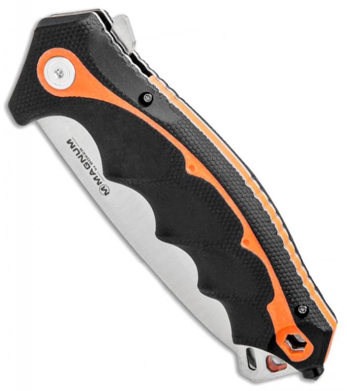 Складной нож Magnum Chainsaw Attendant Satin - Boker 01RY294, сталь 440B Satin, рукоять пластик/резина